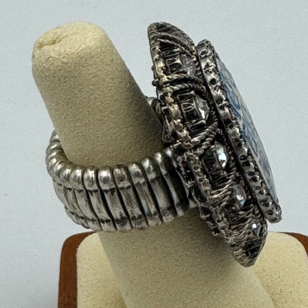 Handmade Portugal‎ Azulejo Tile Ring Santa Joana Convent Aveiro Adjustable - Picture 5 of 9